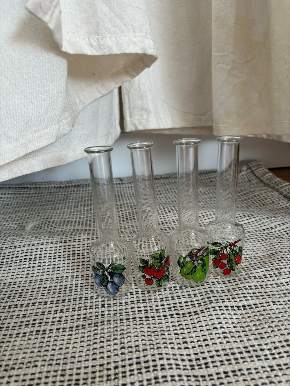 Set of 4 Vintage Glass Shot Glasses